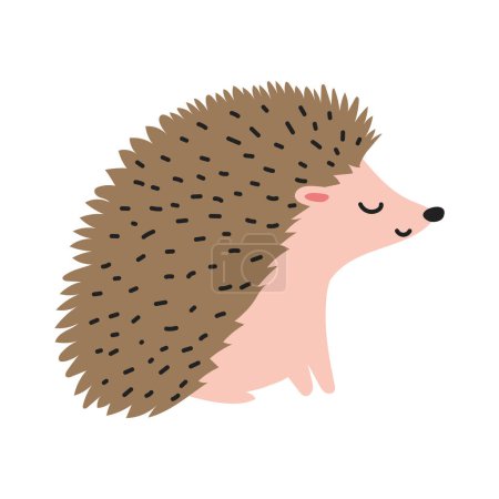 Ilustración de Icono de animal puercoespín icono plano aislado - Imagen libre de derechos