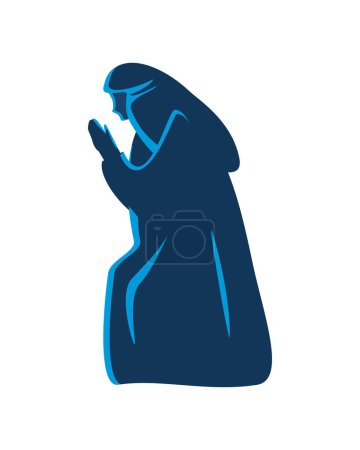 Téléchargez les illustrations : Holy virgin mary icon isolated - en licence libre de droit
