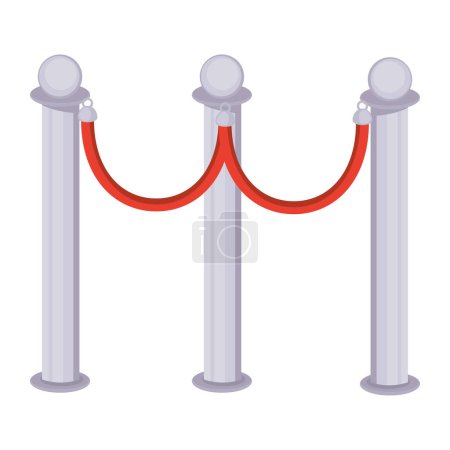 Illustration for Cinema barrier icon flat isolated - Royalty Free Image
