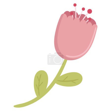 Illustration for Pink flower icon white background - Royalty Free Image