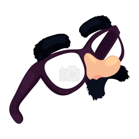 Illustration for Funny glasses april fools day icon - Royalty Free Image