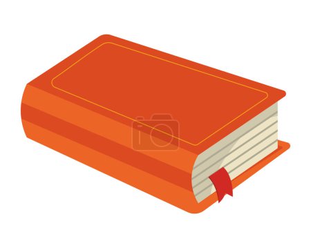 Ilustración de Book with bookmark, book day icon - Imagen libre de derechos