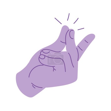 Téléchargez les illustrations : Claquement des doigts icône geste isolé - en licence libre de droit