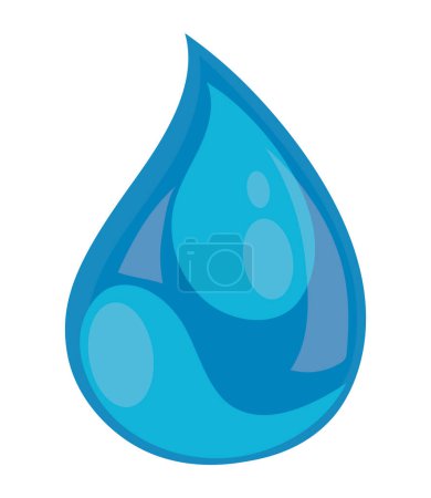 Téléchargez les illustrations : Water drop icon isolated style - en licence libre de droit