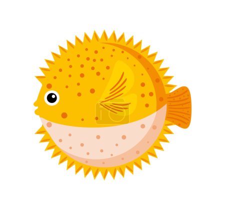 Illustration for Globefish animal icon isolated design - Royalty Free Image