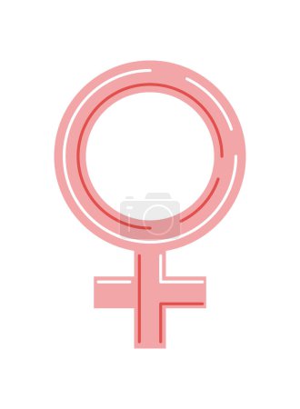 Illustration for Female gender symbol icon white background - Royalty Free Image