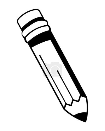 Pencil supply icon isolated design