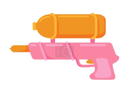 pistola de agua de plástico estilo icono aislado