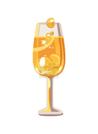 Illustration for Luxury wineglass symbolizes celebration icon isolated - Royalty Free Image