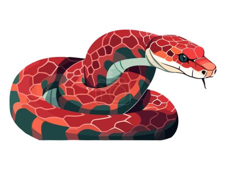Illustration for Snake animal reptile icon isolated - Royalty Free Image