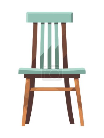 Téléchargez les illustrations : Icône moderne de meubles de chaise de dessin animé isolé - en licence libre de droit