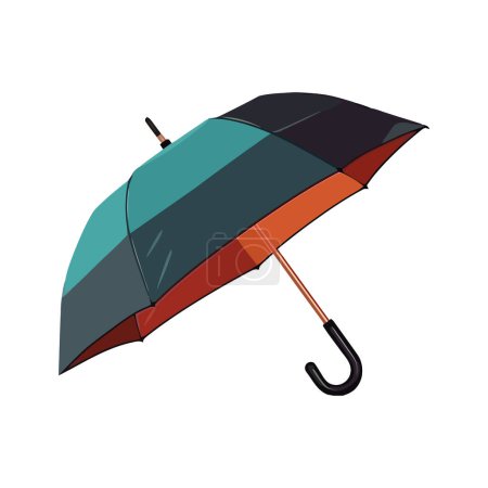 Ilustración de Seguridad de día lluvioso con icono de paraguas aislado - Imagen libre de derechos