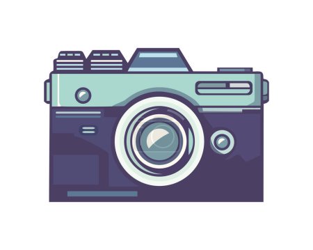 Illustration for Antique camera equipment icon isolated - Royalty Free Image