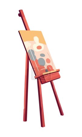 Artistcreativity on display with painted easel icon isolated