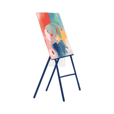 Illustration for Painting abstract ideas on canvas easel icon isolated - Royalty Free Image