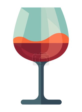 Illustration for Luxury winery backdrop, crystal glass icon isolated - Royalty Free Image