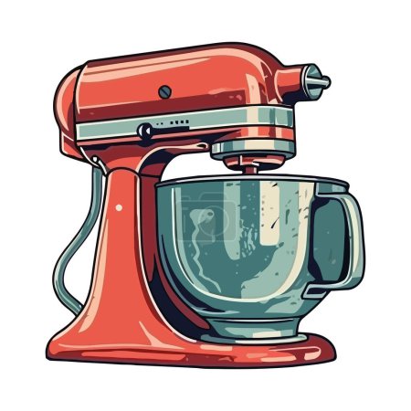 Illustration for Electric mixer appliance kitchen icon isolated - Royalty Free Image