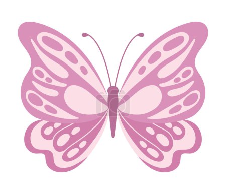 Téléchargez les illustrations : Papillon naturel isolé vecteur d'illustration - en licence libre de droit