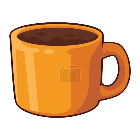 Illustration for Coffee cup illustration style isolated - Royalty Free Image