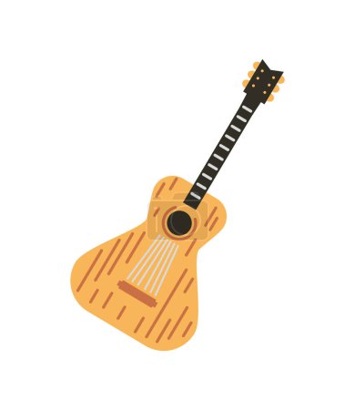 Téléchargez les illustrations : Vallenato légende guitare isolé illustration - en licence libre de droit
