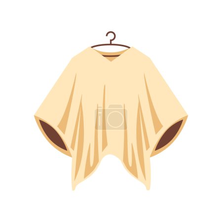 Illustration for Colombia ruana clothes illustration isolated - Royalty Free Image