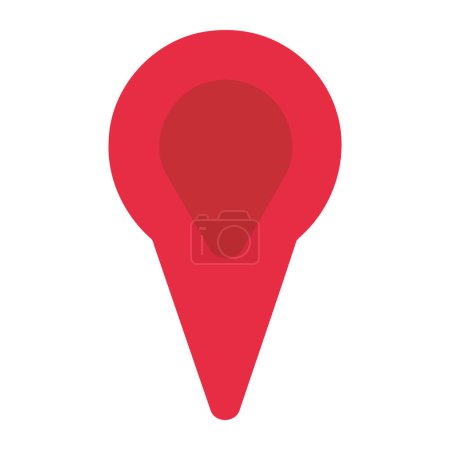 Téléchargez les illustrations : Pin icône emplacement et navigation vecteur isolé - en licence libre de droit