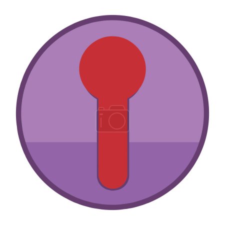 Téléchargez les illustrations : Icône de broche bouton de localisation vecteur isolé - en licence libre de droit
