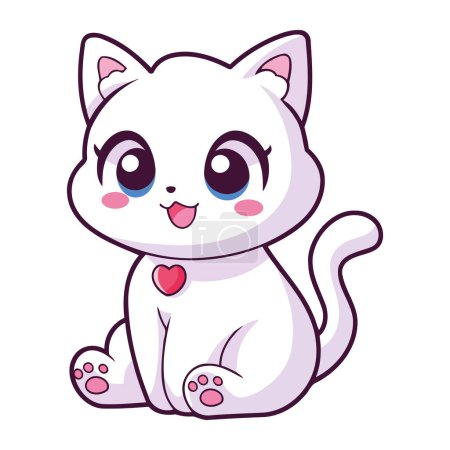 Illustration for Cat mascot pet illustration isolated - Royalty Free Image