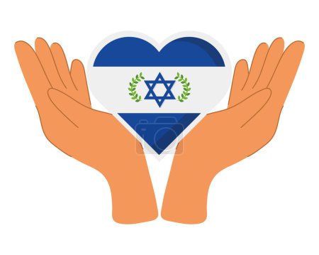 Ilustración de Israel apoyo a la paz ilustración aislado - Imagen libre de derechos