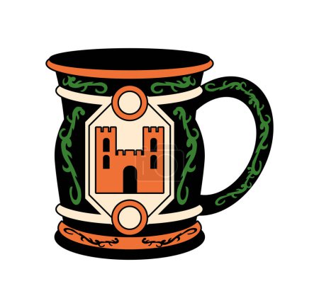 Ilustración de Germany cerveza steins diseño aislado icono - Imagen libre de derechos
