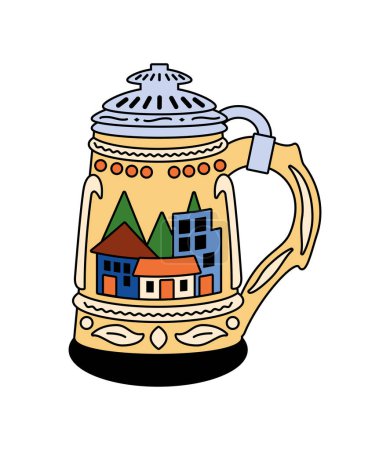 Ilustración de Germany cerveza steins ilustración aislado - Imagen libre de derechos