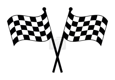 Illustration for Rally racing flags illustration isolated - Royalty Free Image