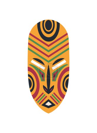 Illustration for Nigerian mask ethnic illustration vector - Royalty Free Image