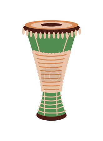 Illustration for Bata drum cultural illustration isolated - Royalty Free Image