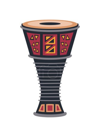 Ilustración de Bata tambor africano ilustración aislado - Imagen libre de derechos