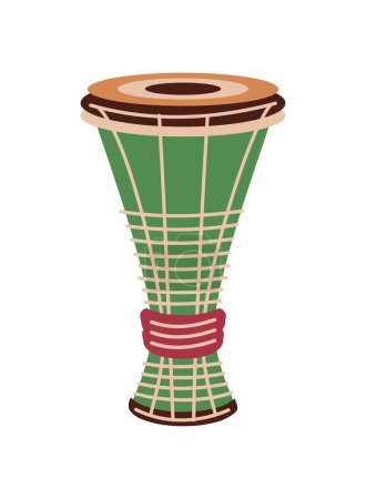 Illustration for Bata drum equipment illustration isolated - Royalty Free Image