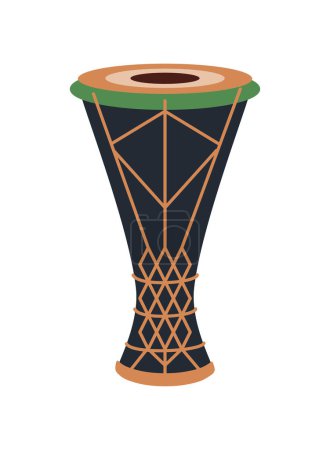 Illustration for Bata drum folk illustration isolated - Royalty Free Image
