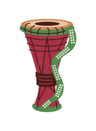 Illustration for Bata drum african instrument design - Royalty Free Image