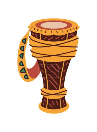 Téléchargez les illustrations : Bata tambour illustration traditionnelle isolé - en licence libre de droit