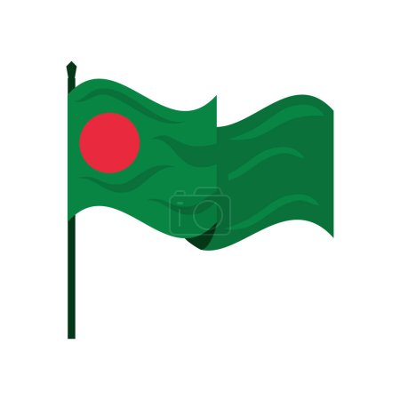 Bangladesh Unabhängigkeitstag Flagge Illustration