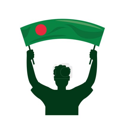 Illustration for Bangladesh independence day patriotic illustration - Royalty Free Image
