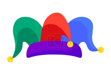 Illustration for Fools day jester hat illustration design - Royalty Free Image