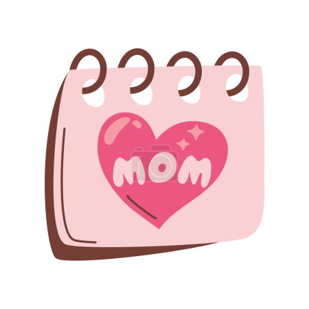 Muttertag Erinnerung Illustration Design