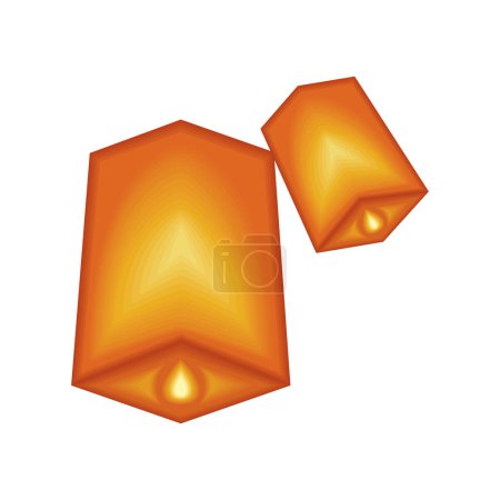 lanternes de lumière de taille illustration design