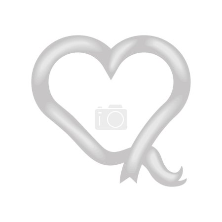 Photo for World parkinson day ribbon heart illustration vector - Royalty Free Image