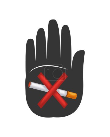 Photo for No smoking day awareness isolated design - Royalty Free Image