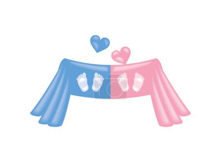 Photo for Gender reveal ribbon isolated design - Royalty Free Image