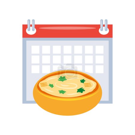 Photo for Hummus day calendar isolated design - Royalty Free Image