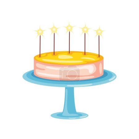 Photo for Birthday cake delicious isolated design - Royalty Free Image