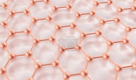 Photo for Serum and molecule on skin cell. vitamin reduce up saggy. protection skin concept. 3d rendering. - Royalty Free Image